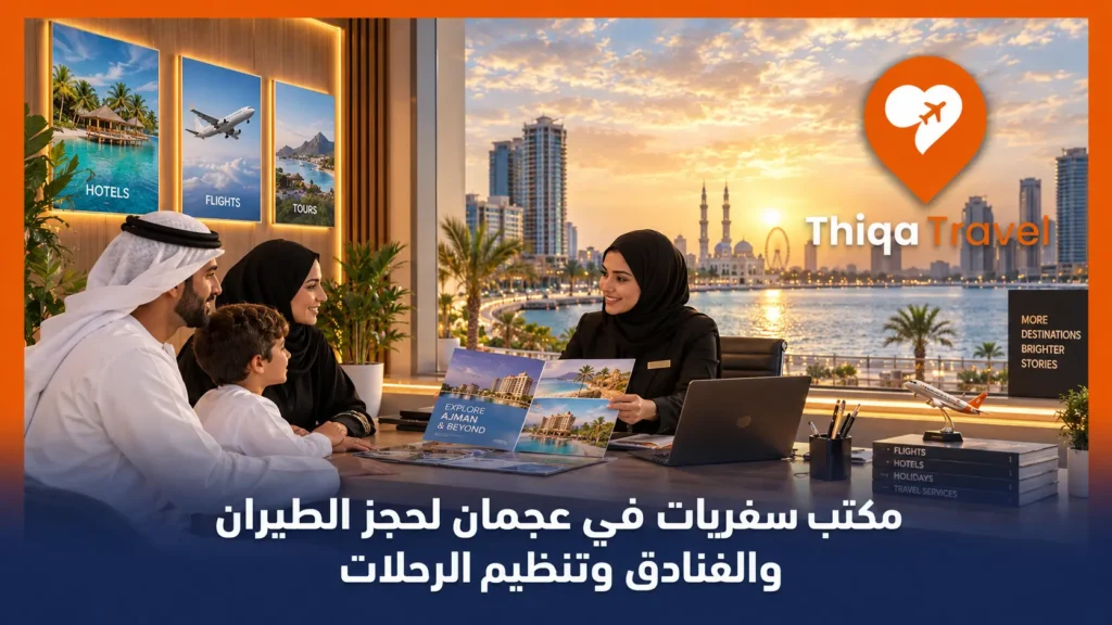 مكتب سفريات في عجمان لحجز الطيران والفنادق وتنظيم الرحلات