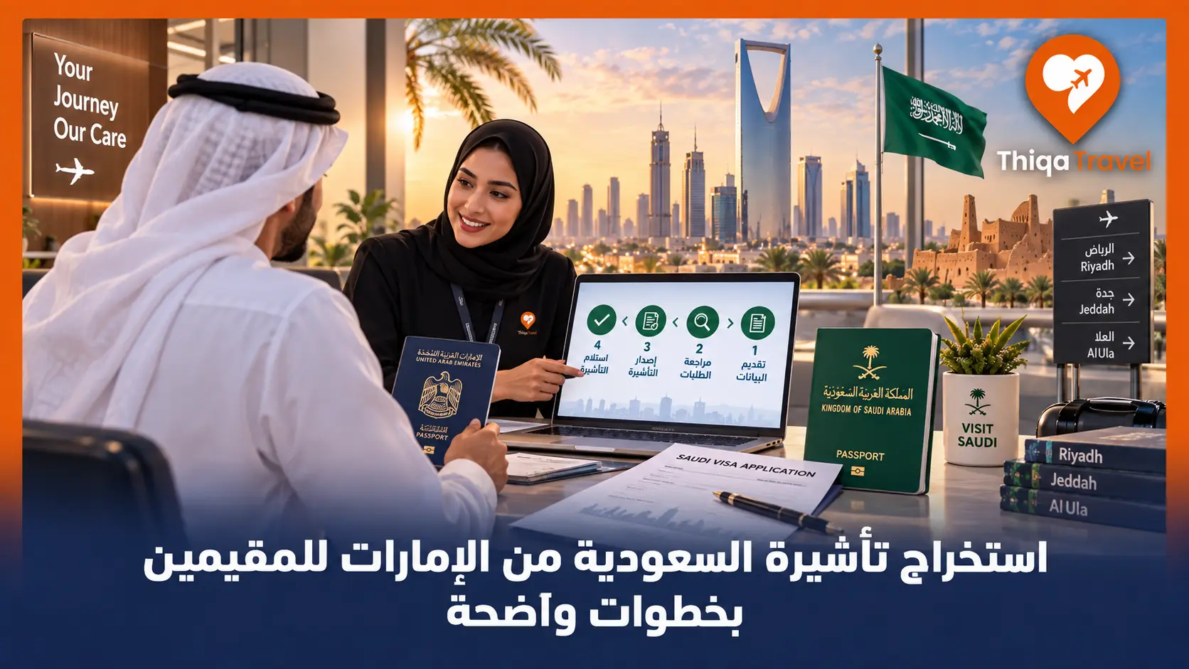 استخراج تأشيرة السعودية من الإمارات للمقيمين بخطوات واضحة