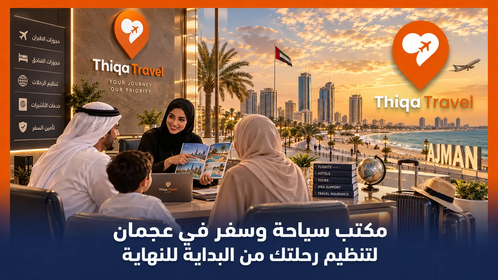 مكتب سياحة وسفر في عجمان لتنظيم رحلتك من البداية للنهاية